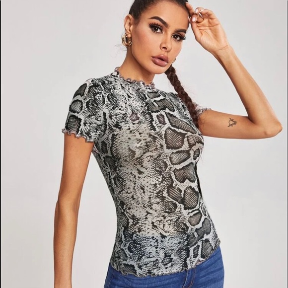 Gwendolyn Woman’s Multicolored Snakeskin Top - Picture 1 of 9